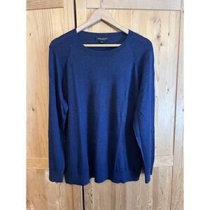 Banana Republic Women’s Silk Cotton Blue Long Sleeve Size XL